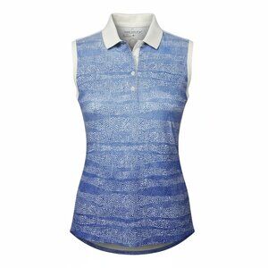 Nike Golf Women's Size M Blue Zebra Fade Aviara Dri Fit Sleeveless Polo